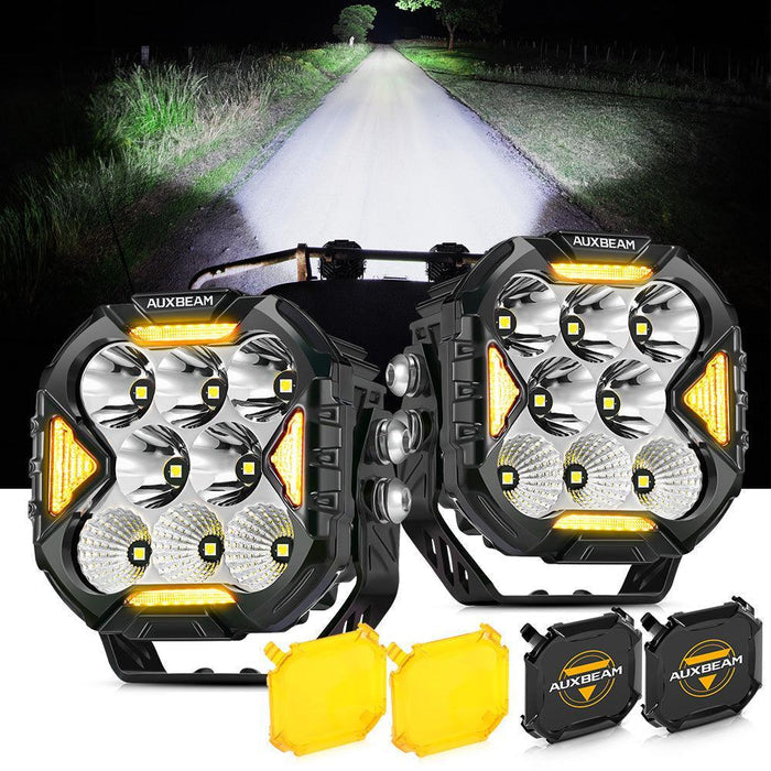Combo / 2Pcs Pod Light / With Amber Covers + Black Covers