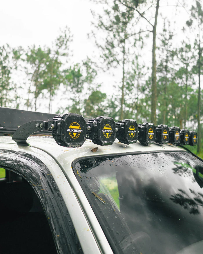 CUBE-Z Series 4 Inch Spot LED Pod Lights Off Road Lights with White DRL & Amber Turn Signal Lights