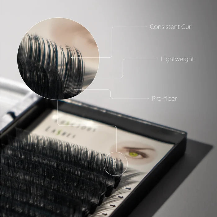 D-Curl Ellipse Lashes 0.15 Black 10mm