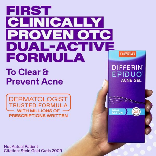 Differin Epiduo Acne Gel Adapalene & Benzoyl Peroxide Acne Treatment - 15g/0.5oz