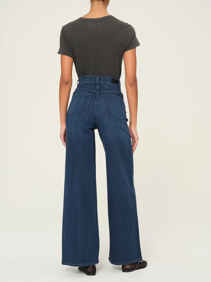 DL1961 Hepburn Wide Leg: High Rise 32"n- Stream