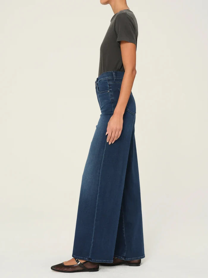 DL1961 Hepburn Wide Leg: High Rise 32"n- Stream