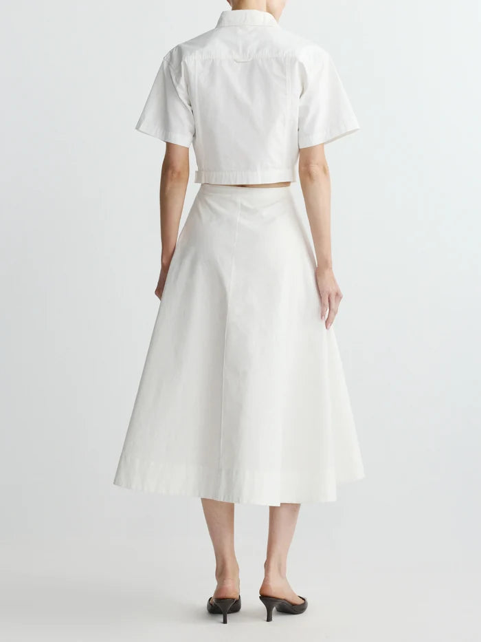 DL1961 Peonie Skirt - White Poplin