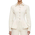 DL1961 Peplum Jacket -  Ecru