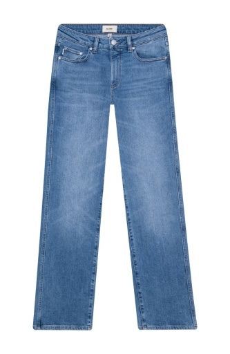 DL1961 Pippa Refined Wide Leg: Mid Rise Ankle - Rain