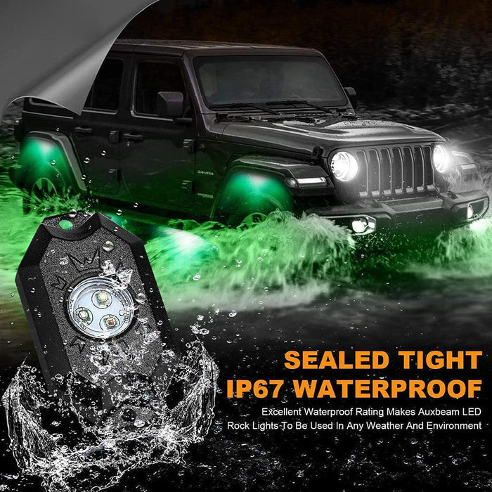 Dome Light UTV Interior Light Universal Roll Bar Cage Mount + RGB LED Rock Light Set for Polaris, Can-Am, UTV, ATV, Off-road Vehicle