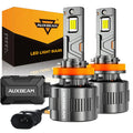 🆕Dual Compatibility 12V/24V F35 Series 32000LM 130W LED Headlight Bulbs 6500K Cool White