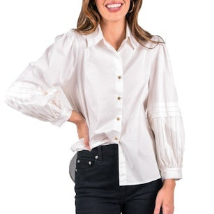 Emily McCarthy Oxford - White Cotton Poplin