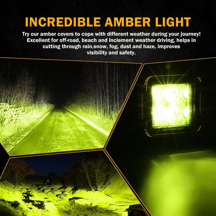 FA Series 4 Inch LED Pod Lights Amber Cover Light Shield Cover