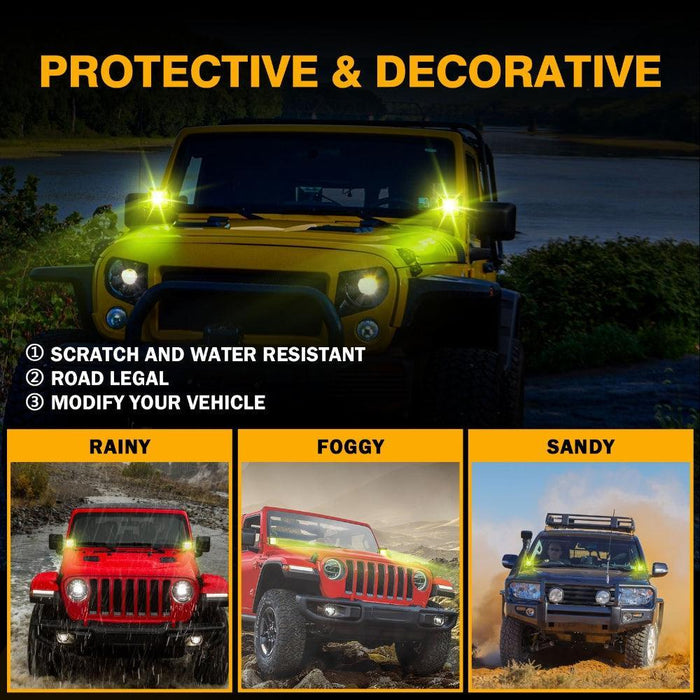 FA Series 4 Inch LED Pod Lights Amber Cover Light Shield Cover