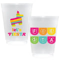 Fiesta Pinata Double Sided Shatterproof Frost Flex Plastic Cups