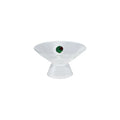 Footed Glass Bowl with Hand-Blown Olive