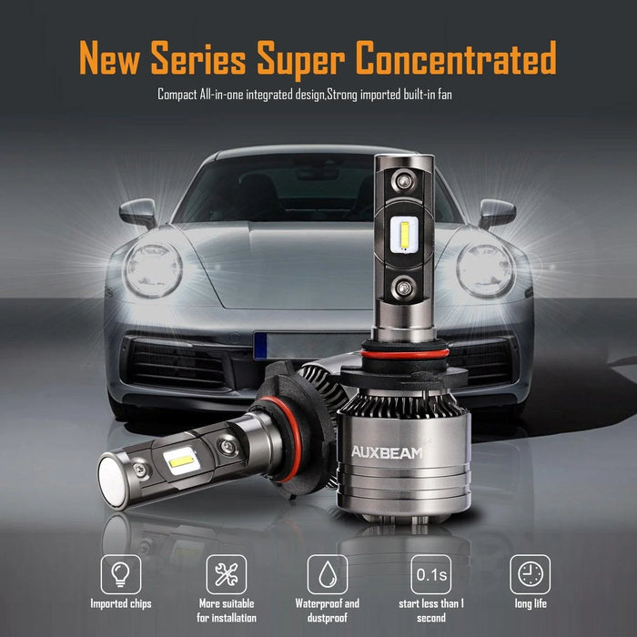 For 2003-2007 GMC SIERRA 1500 2500 3500 HD CLASSIC T1 Series Temperture Control 16000LM LED Light Bulbs High Low Beam Bundle