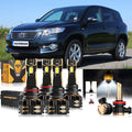 For 2006-2012 Toyota RAV4 9005 9006 LED Headlight Bulbs Bundle