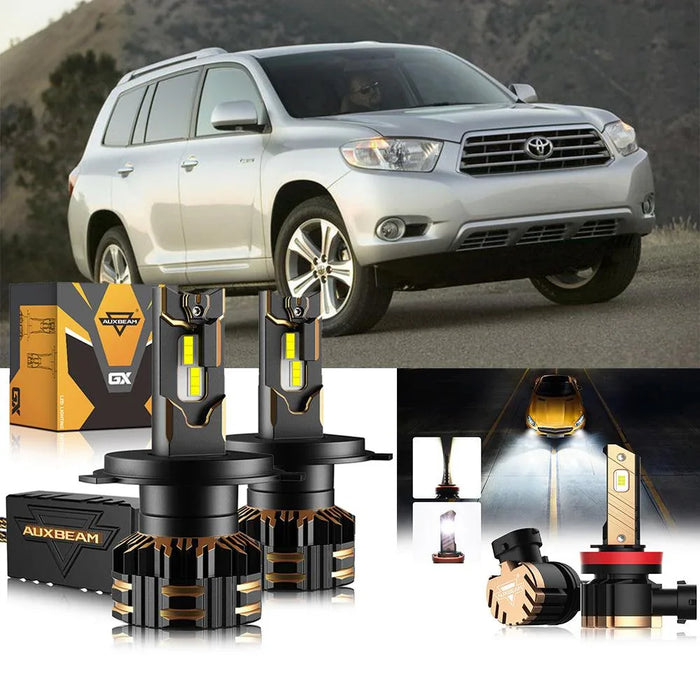 For 2008-2010 Toyota Highlander H4 LED Headlight Bulbs