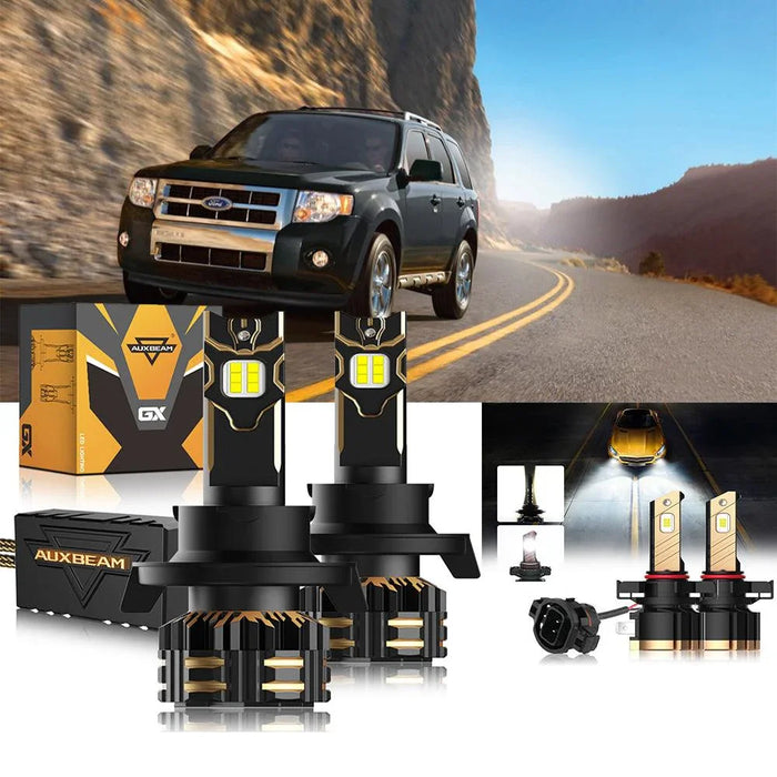 For 2008-2012 Ford Escape H13 LED Headlight Bulbs