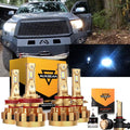 For 2010 Toyota Tundra F-16 Plus Series Built-in Canbus Automotive Grade 14000LM LED Light Bulbs High Low Beam Bundle