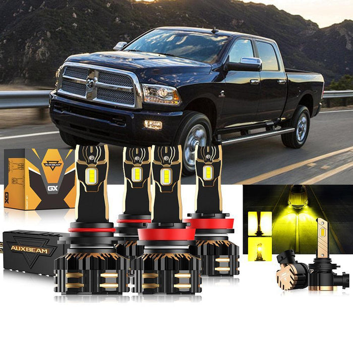 High Beam + Low Beam (without projector-type headlights) + Front Fog Light 3000K Yellow (with projector-type headlights)