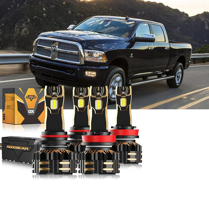 High Beam + Low Beam (without projector-type headlights)