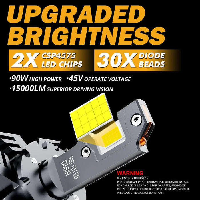 For 2013-2017 Ford Mustang D3S LED Headlight Bulbs