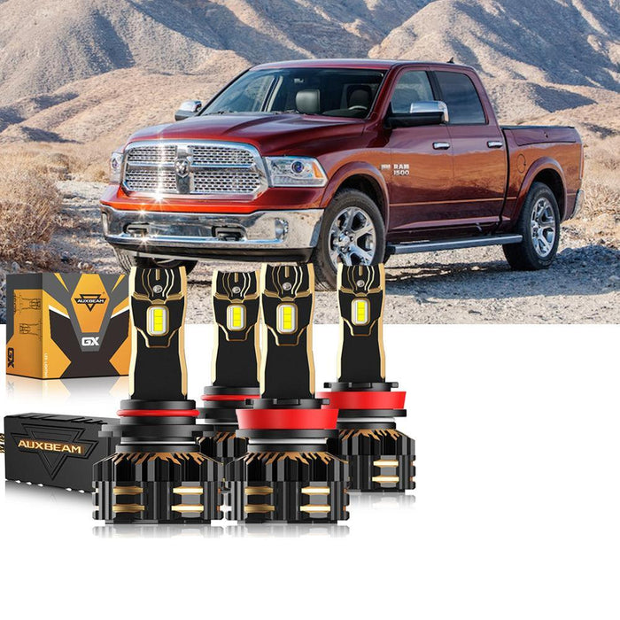 High Beam + Low Beam (without projector-type headlights)