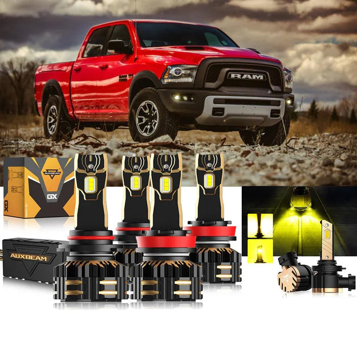 High Beam + Low Beam (without projector-type headlights) + Fog Light 3000K Yellow (with projector-type headlights)