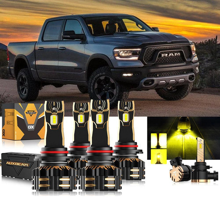 High Beam + Low Beam (with projector-type headlights) + Front Fog Light 3000K Yellow (with vertical fog lights）