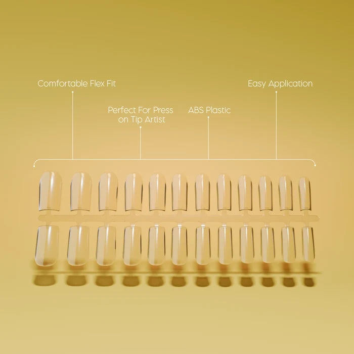Full Cover Clear Square Medium Tips