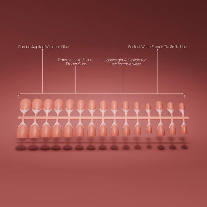 Full Cover French - Almond Nude Tips (16)