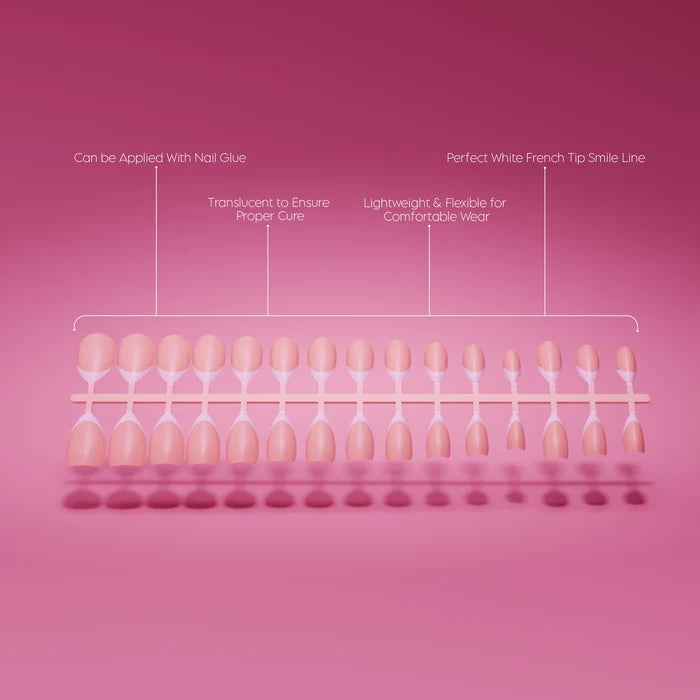 Full Cover French - Almond Pink Tips (17)