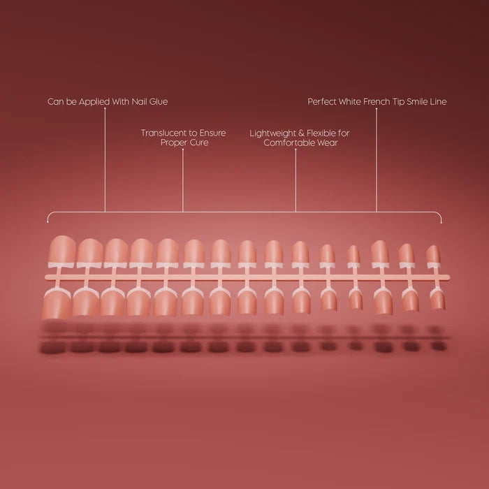 Full Cover French - Short Square Nude Tips (11)