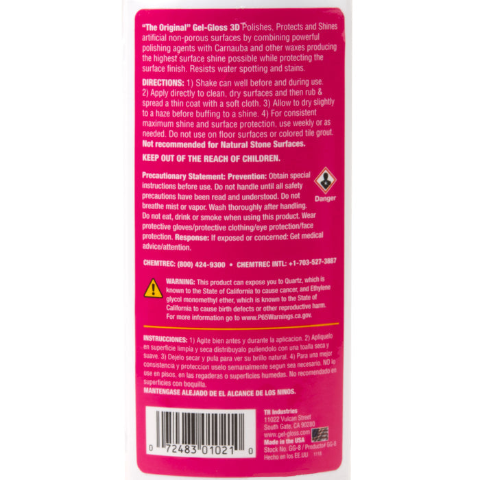 Gel Gloss Polish for Spa & Bath