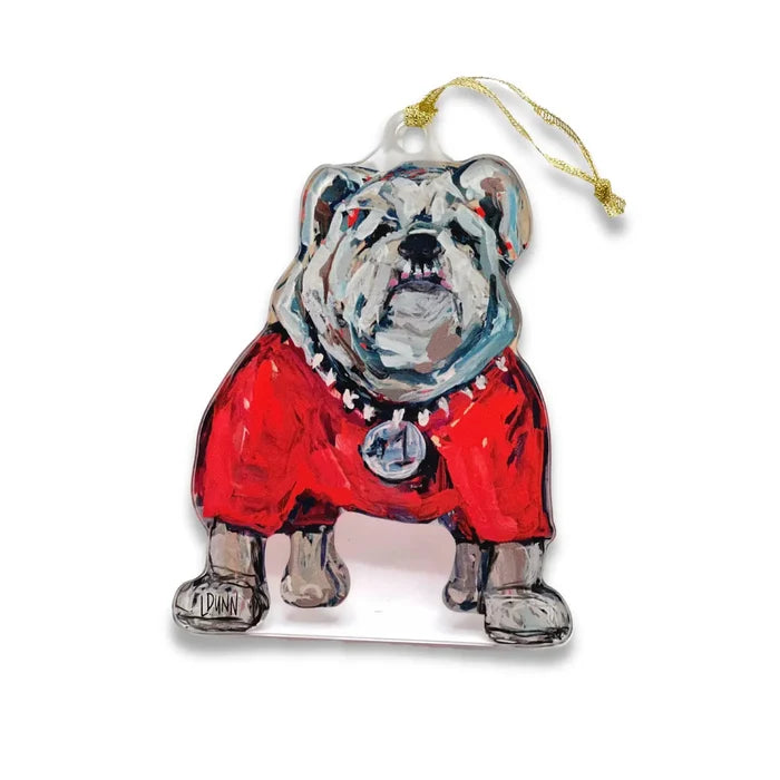 Georgia Bulldog Mascot Acrylic Ornament