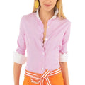 Gretchen Scott Pique Pinstripe Shirt - 2 Colors