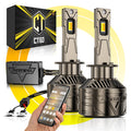 🆕H1 LED Bulb Fog Light/Low Beam Lighs 120W 25000LM CT60 Series, with App Control Via Bluetooth & Dual Color Switchback – Cost-Effective Choice | 2 Bulbs