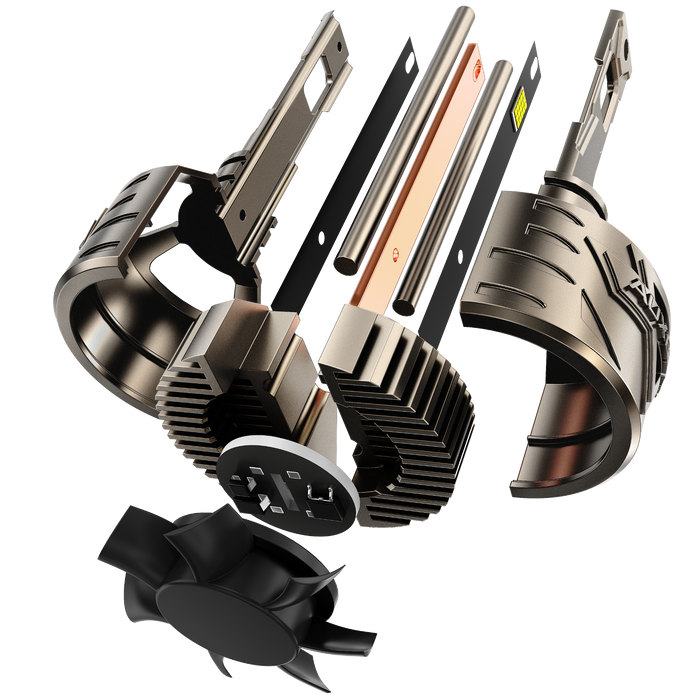 H1 LED Headlight Bulbs 180W 35000LM ST90 Series High Power 6500K Cool White | 2 Bulbs