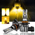 🆕H10 9145 9140 HB3 LED Fog Light/DRL Bulbs 50W 10000LM 2500K Amber Yellow Q5 Series | 2 Bulbs