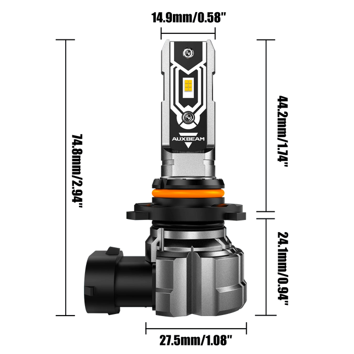 🆕H10 9145 9140 HB3 LED Fog Light/DRL Bulbs 50W 10000LM 2500K Amber Yellow Q5 Series | 2 Bulbs