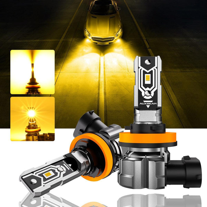 🆕H11 H9 H8 H16JP LED FOG Light/DRL Bulbs 50W 10000LM 2500K Amber Yellow Q5 Series | 2 Bulbs
