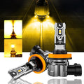 🆕H11 H9 H8 H16JP LED FOG Light/DRL Bulbs 50W 10000LM 2500K Amber Yellow Q5 Series | 2 Bulbs