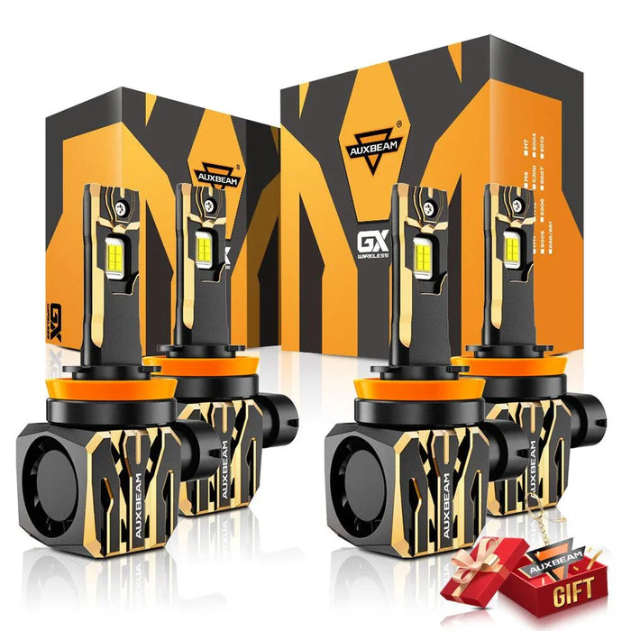 🆕H11+H11 LED Headlight Bulbs 120W 30000LM GX Plug&Play Series 6500K Cool White | 4 Bulbs