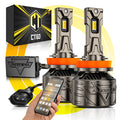 🆕H11/H9/H8/H16JP LED Bulb Fog Light/Low Beam Lighs 120W 25000LM CT60 Series, with App Control Via Bluetooth & Dual Color Switchback – Cost-Effective Choice | 2 Bulbs