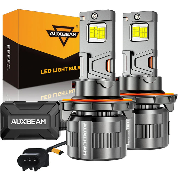 🆕H13/9008 LED Headlight Bulbs 130W 32000LM F35 Series Dual Compatibility 12V/24V 6500K Cool White | 2 Bulbs