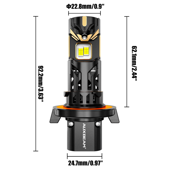 🆕H13/9008 LED Headlight Bulbs Dual Turbo Fans 120W 30000LM GX Plug&Play Series 6500K Cool White | 2 Bulbs