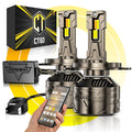 🆕H4 LED Headlight Bulbs 120W 25000LM CT60 Series,, with App Control Via Bluetooth & Dual Color Switchback – Cost-Effective Choice | 2 Bulbs