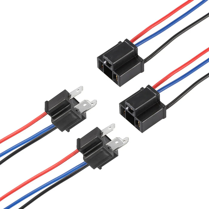 H4 LED HEADLIGHT SOCKET FEMALE ADAPTER WIRING HARNESS CONNECTOR FOR HEADLIGHT/FOG LIGHT 2PCS/SET