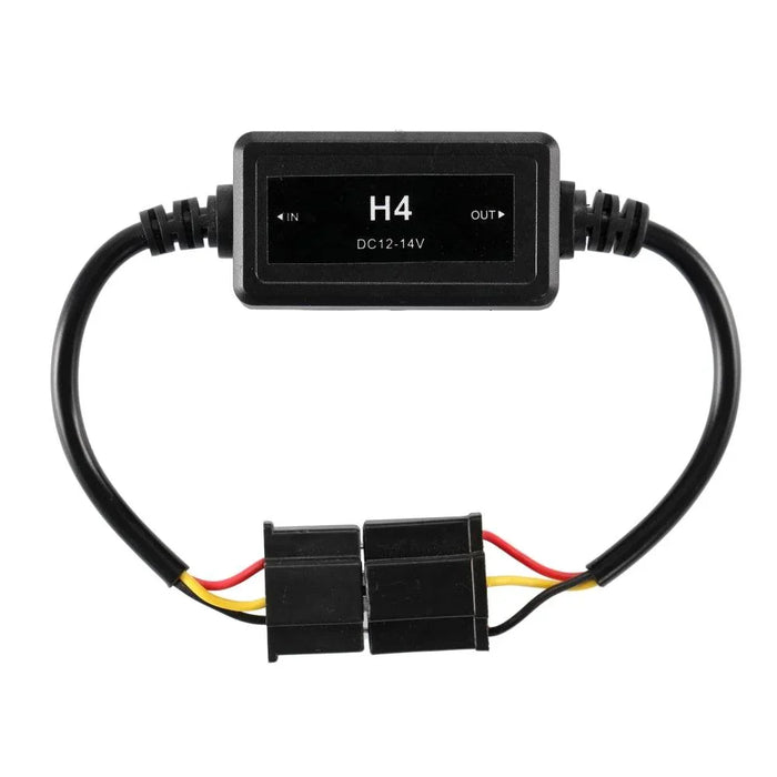 H4/9003 C10-MODEL Enhanced LED Headlight Bulbs Canbus Decoder Anti-Flicker Hyper Flash No Warning Harness Resistor Conversion Kit 2pcs/set