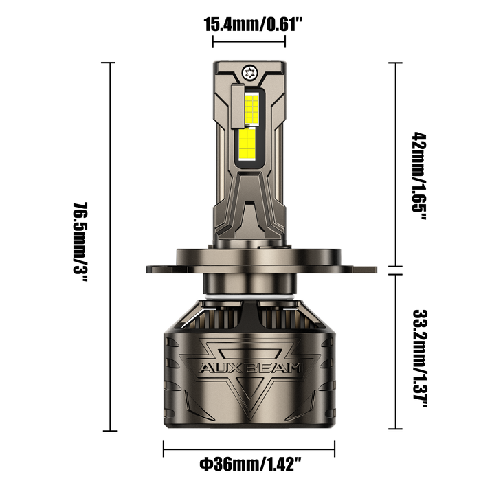 H4/9003 LED Headlight Bulbs 180W 35000LM ST90 Series High Power 6500K Cool White | 2 Bulbs