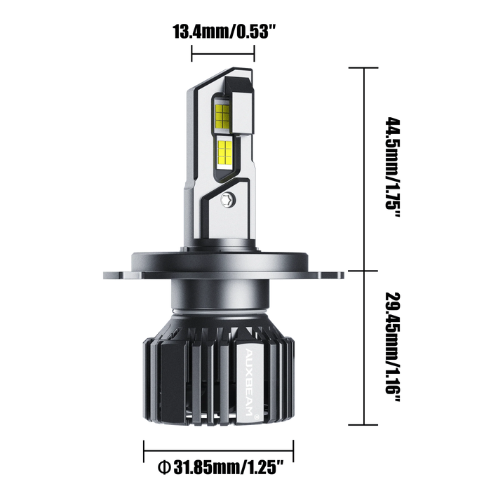 H4/HB2/9003 LED Headlight Bulbs 90W 20000LM F15 Series 20% Smaller Size 6500K Cool White | 2 Bulbs
