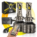 🆕H7 LED Bulb Fog Light/Low Beam Lighs 120W 25000LM CT60 Series, with App Control Via Bluetooth & Dual Color Switchback – Cost-Effective Choice | 2 Bulbs